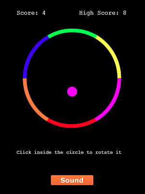 Color Wheel game screenshot